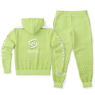 Mens Lettered Ziphoodie & Jogger - Harmony Green - Synergetic Heroes