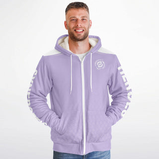 Mens Microfleece Ziphoodie - Lavender Mist - Synergetic Heroes