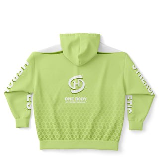 Mens Plus-size Hoodie - Harmony Green - Synergetic Heroes