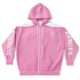 Womens Plus-size Ziphoodie - Soft Rose - Synergetic Heroes