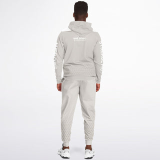 Mens Ziphoodie & Emblem Jogger - Jade White