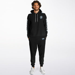 Mens Hoodie & Jogger - Obsidian Black - Synergetic Heroes