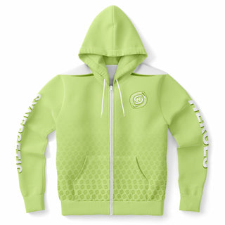 Mens Zip-Up Hoodie - Harmony Green - Synergetic Heroes