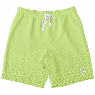 Mens Athletic Long Shorts - Harmony Green