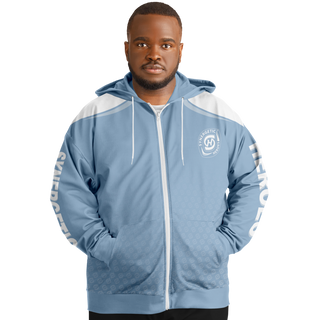 Mens Plus-size Ziphoodie - Angel Blue - Synergetic Heroes