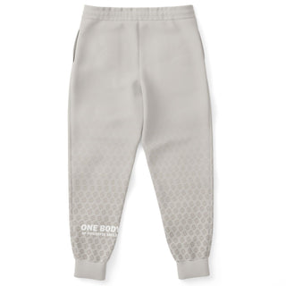 Mens Lettered Jogger - Jade White - Synergetic Heroes