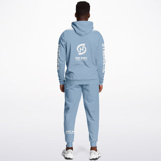 Mens Lettered Hoodie & Jogger - Angel Blue - Synergetic Heroes