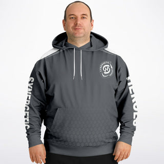 Mens Plus-size Hoodie - Shadow Gray - Synergetic Heroes