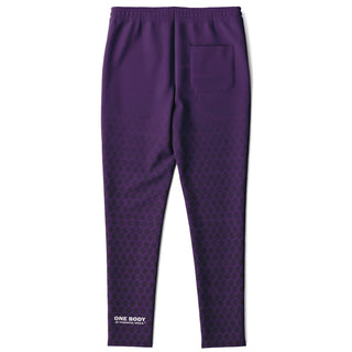 Mens Track Pants - Purple Shield