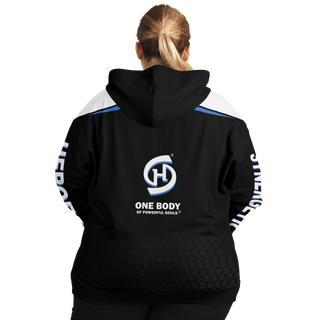 Womens Plus-size Ziphoodie - Obsidian Black - Synergetic Heroes