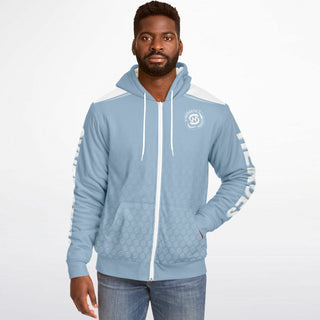 Mens Microfleece Ziphoodie - Angel Blue - Synergetic Heroes