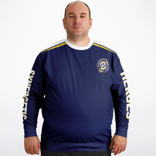 Mens Athletic Plus-size Sweatshirt - Midnight Blue