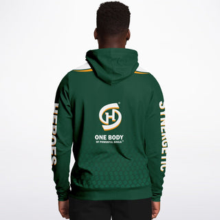 Mens Hoodie - Emerald Green - Synergetic Heroes