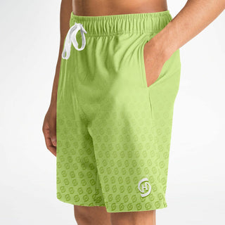 Mens Athletic Long Shorts - Harmony Green