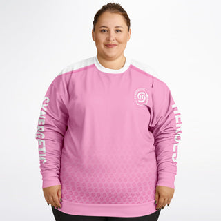 Womens Athletic Plus-size Sweatshirt - Soft Rose