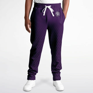 Mens Track Pants - Purple Shield