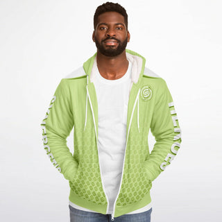 Mens Microfleece Ziphoodie - Harmony Green - Synergetic Heroes