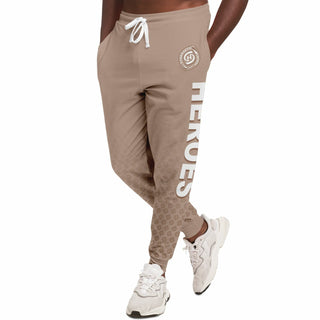 Mens Lettered Jogger - Taupe Stone - Synergetic Heroes