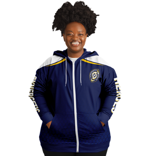 Womens Plus-size Ziphoodie - Midnight Blue - Synergetic Heroes