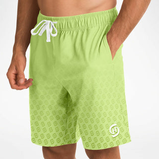 Mens Athletic Long Shorts - Harmony Green