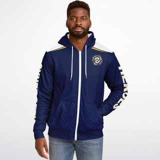 Mens Microfleece Ziphoodie - Midnight Blue - Synergetic Heroes