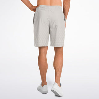 Mens Athletic Long Shorts - Jade White