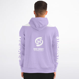 Mens Zip-Up Hoodie - Lavender Mist - Synergetic Heroes