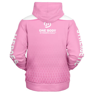 Womens Zip-Up Hoodie - Soft Rose