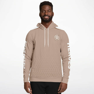 Mens Hoodie - Taupe Stone - Synergetic Heroes