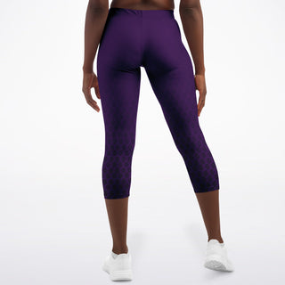 Capri Leggings - Purple Shield