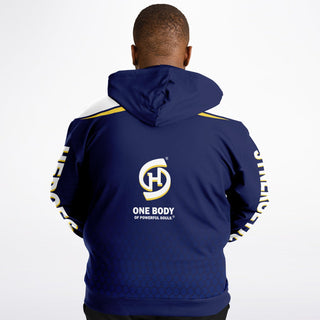 Mens Plus-size Hoodie - Midnight Blue - Synergetic Heroes