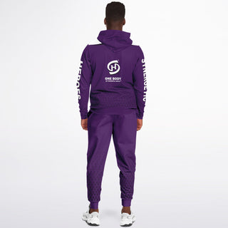 Mens Ziphoodie & Jogger - Purple Shield