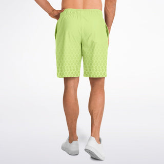 Mens Athletic Long Shorts - Harmony Green