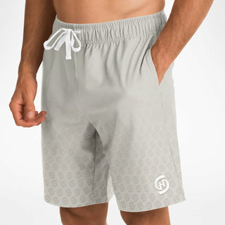 Mens Athletic Long Shorts - Jade White