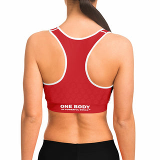 Sports Bra - Fire Red - Synergetic Heroes