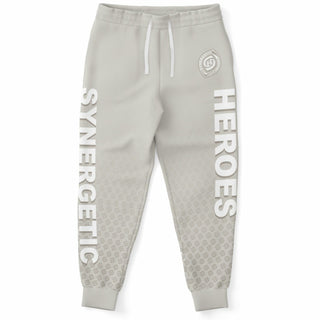 Mens Lettered Jogger - Jade White - Synergetic Heroes