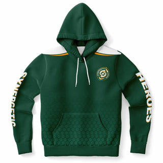 Mens Hoodie - Emerald Green - Synergetic Heroes