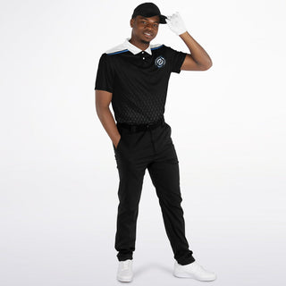 Mens Polo Shirt - Obsidian Black - Synergetic Heroes