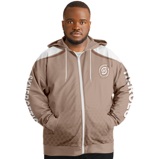 Mens Plus-size Ziphoodie - Taupe Stone - Synergetic Heroes