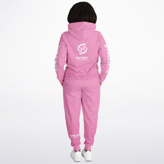 Womens Lettered Hoodie & Jogger - Soft Rose - Synergetic Heroes