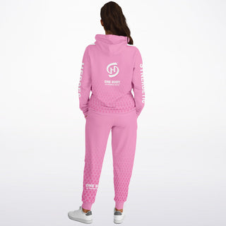 Womens Lettered Hoodie & Jogger - Soft Rose - Synergetic Heroes