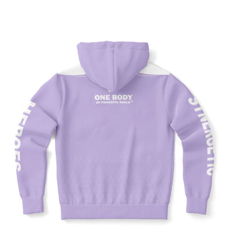 Mens Zip-Up Hoodie - Lavender Mist