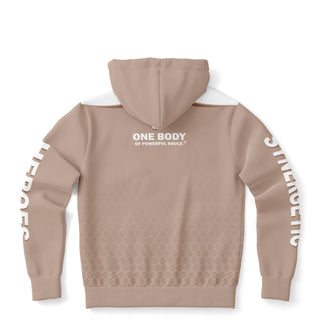 Mens Zip-Up Hoodie - Taupe Stone