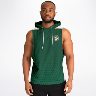 Mens Drop Armhole Hoodie - Emerald Green - Synergetic Heroes