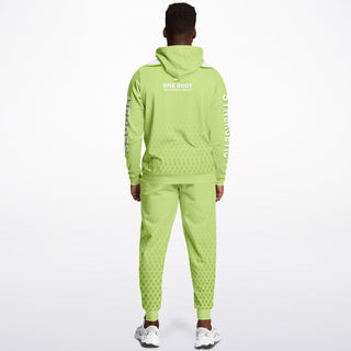 Mens Hoodie & Emblem Jogger - Harmony Green