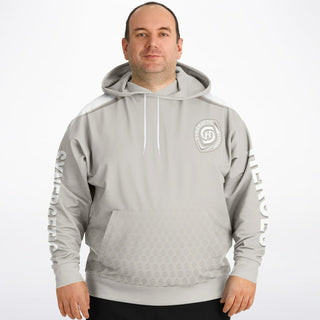 Mens Plus-size Hoodie - Jade White - Synergetic Heroes