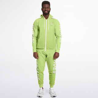 Mens Ziphoodie & Lettered Jogger - Harmony Green