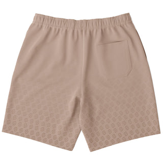 Mens Athletic Long Shorts - Taupe Stone