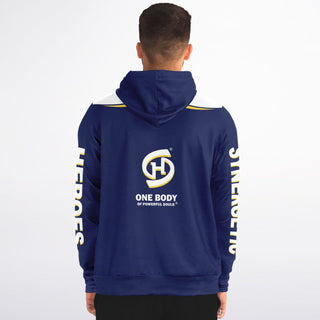 Mens Zip-Up Hoodie - Midnight Blue - Synergetic Heroes