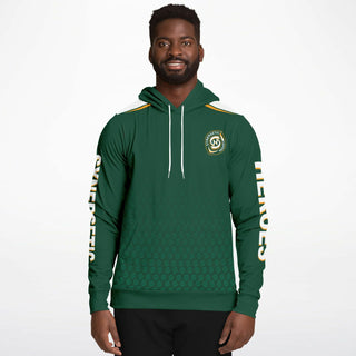 Mens Hoodie - Emerald Green - Synergetic Heroes